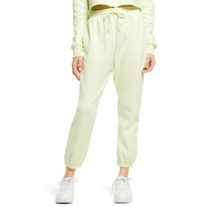 BP Women's Classic Sweatpants Lime Green Joggers Elastic Waist Tapered Leg - S